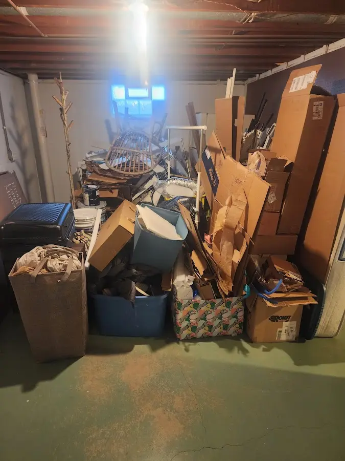 Roll-off dumpster container at job site for 20 Yard Dumpster Rental in Jackson